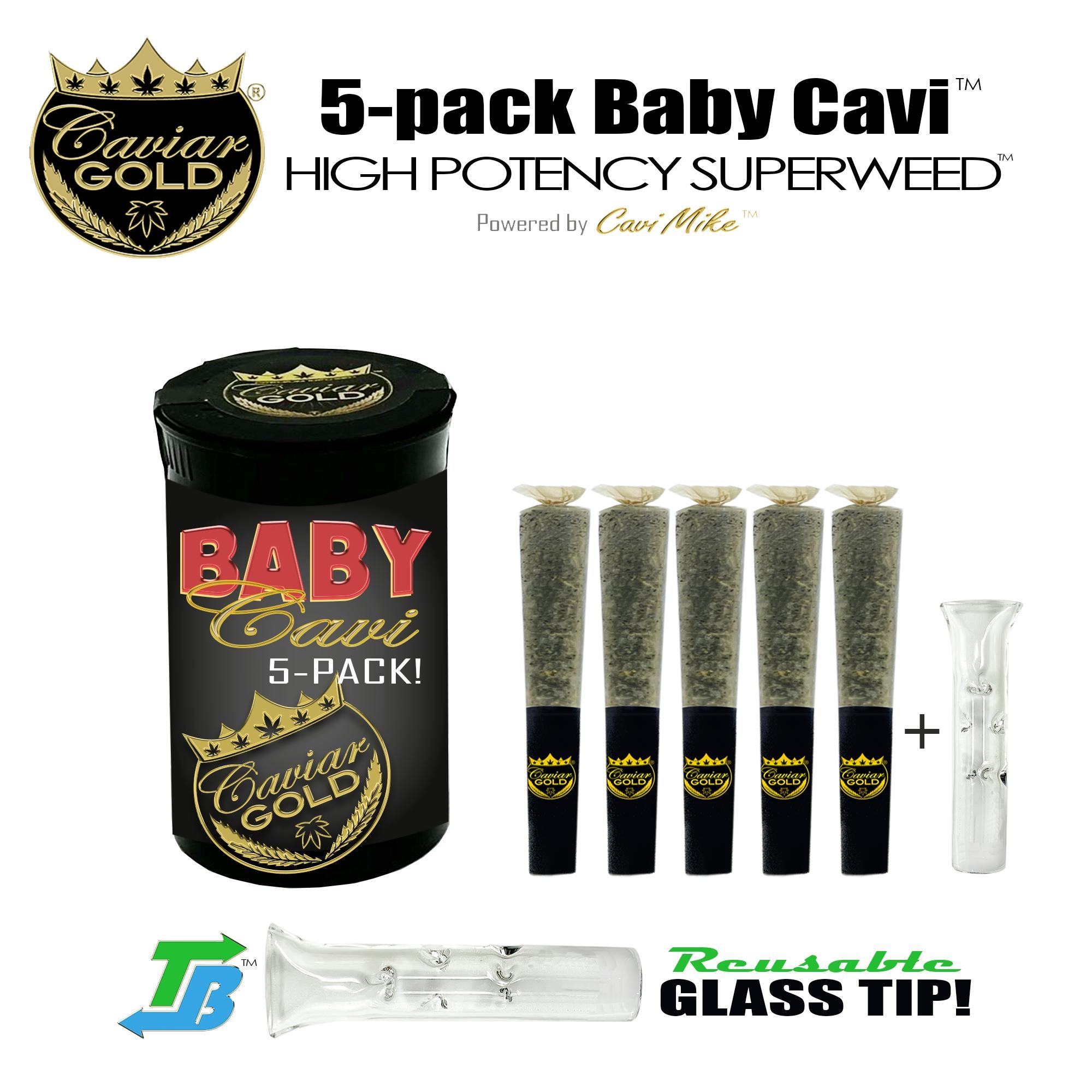 Photograph of product: Caviar Gold l Baby Cavi l Monster Cookies l 5pk