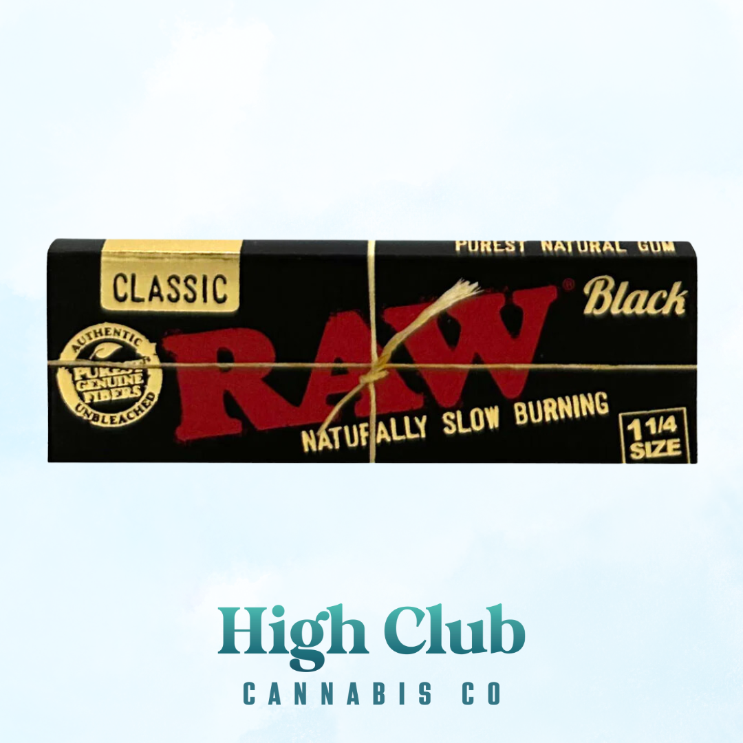 Photograph of product: Raw Classic BLACK 1 1/4 Cones - 6pk