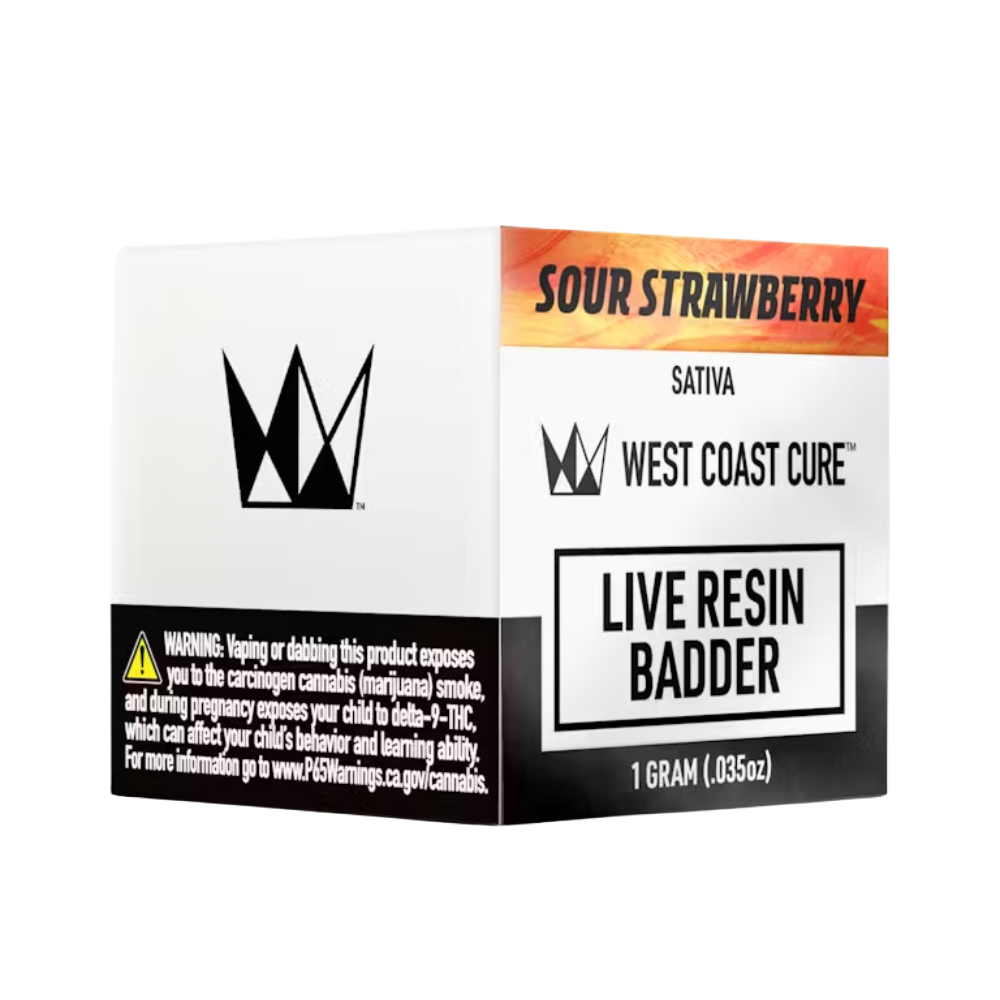Photograph of product: West Coast Cure - Sour Strawberry (Sativa) Live Resin Badder 1g