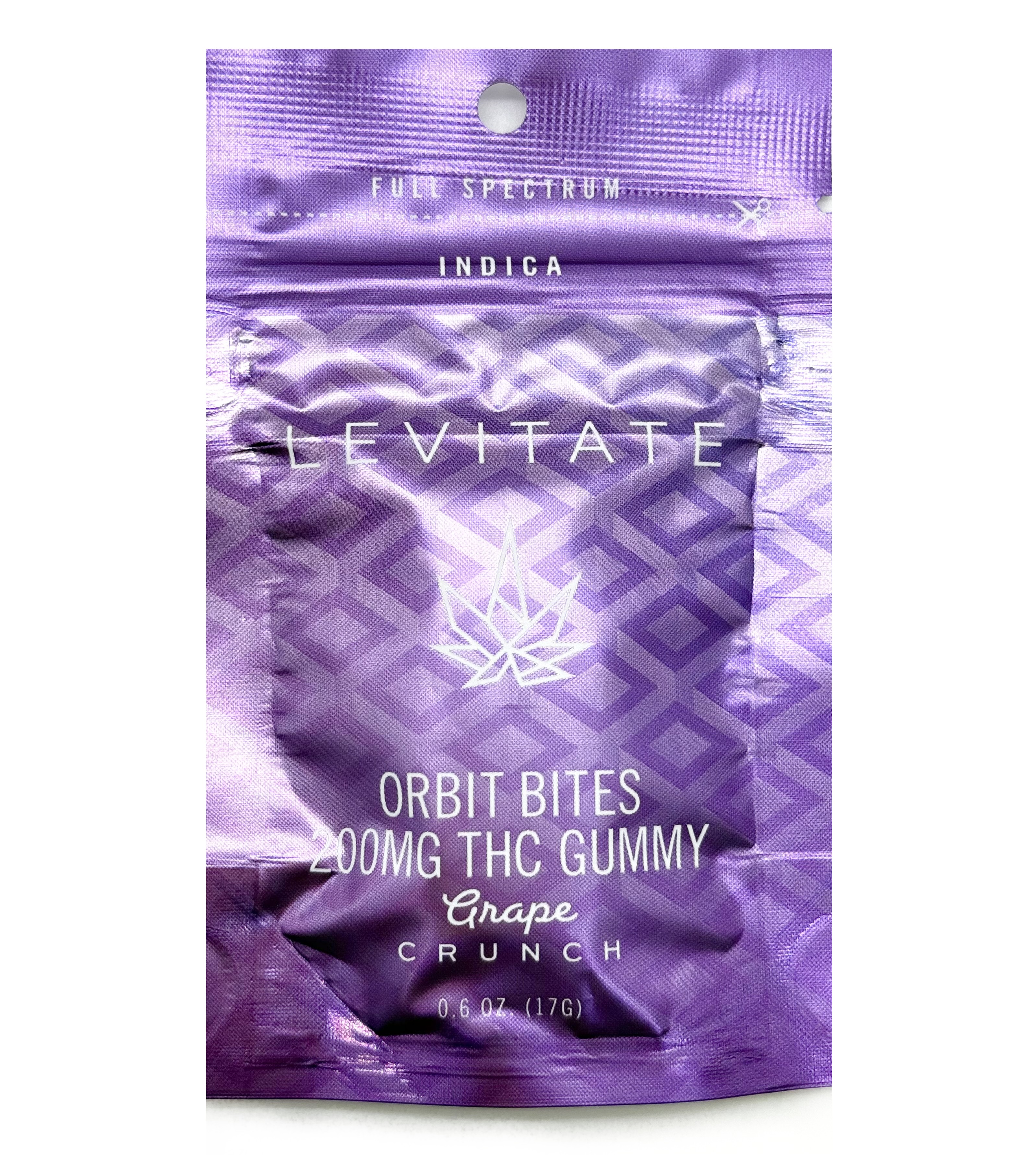 Photograph of product: Levitate Orbit Bites Grape Gummies 200mg Rec