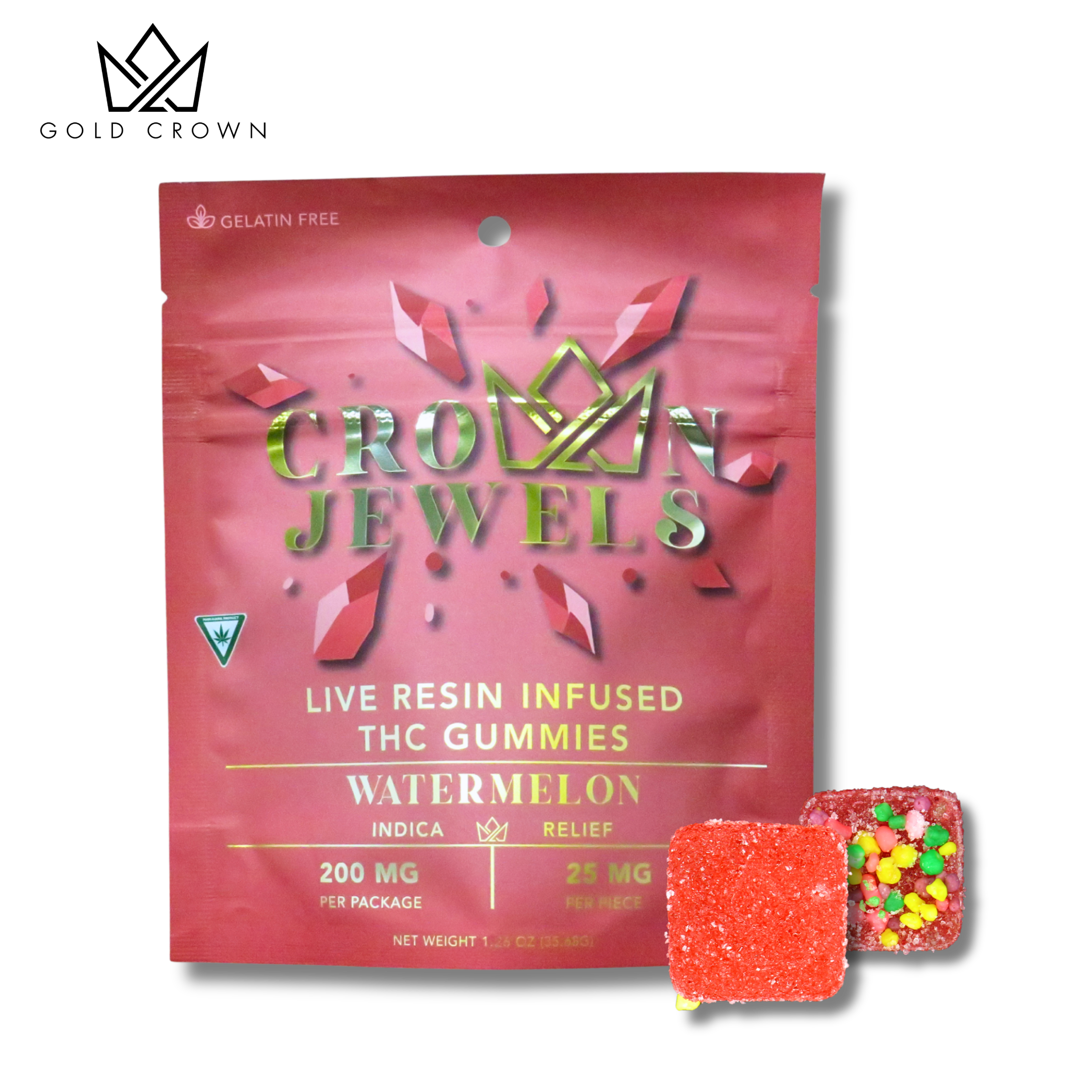 Photograph of product: Crown Jewels 200mg - Watermelon | 25mg each