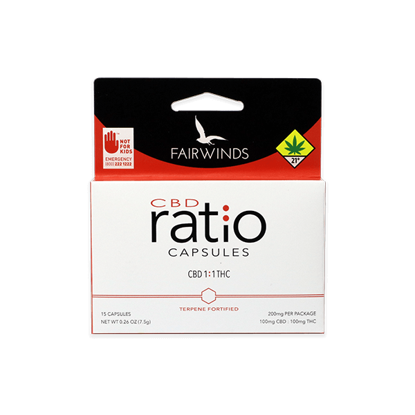 Photograph of product: CBD Ratio 1:1 Capsules, 15-Pack