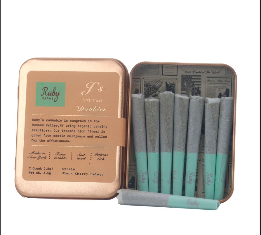 Photograph of product: Ruby Doobies - Black Cherry Gelato - 3.5g - 7pk
