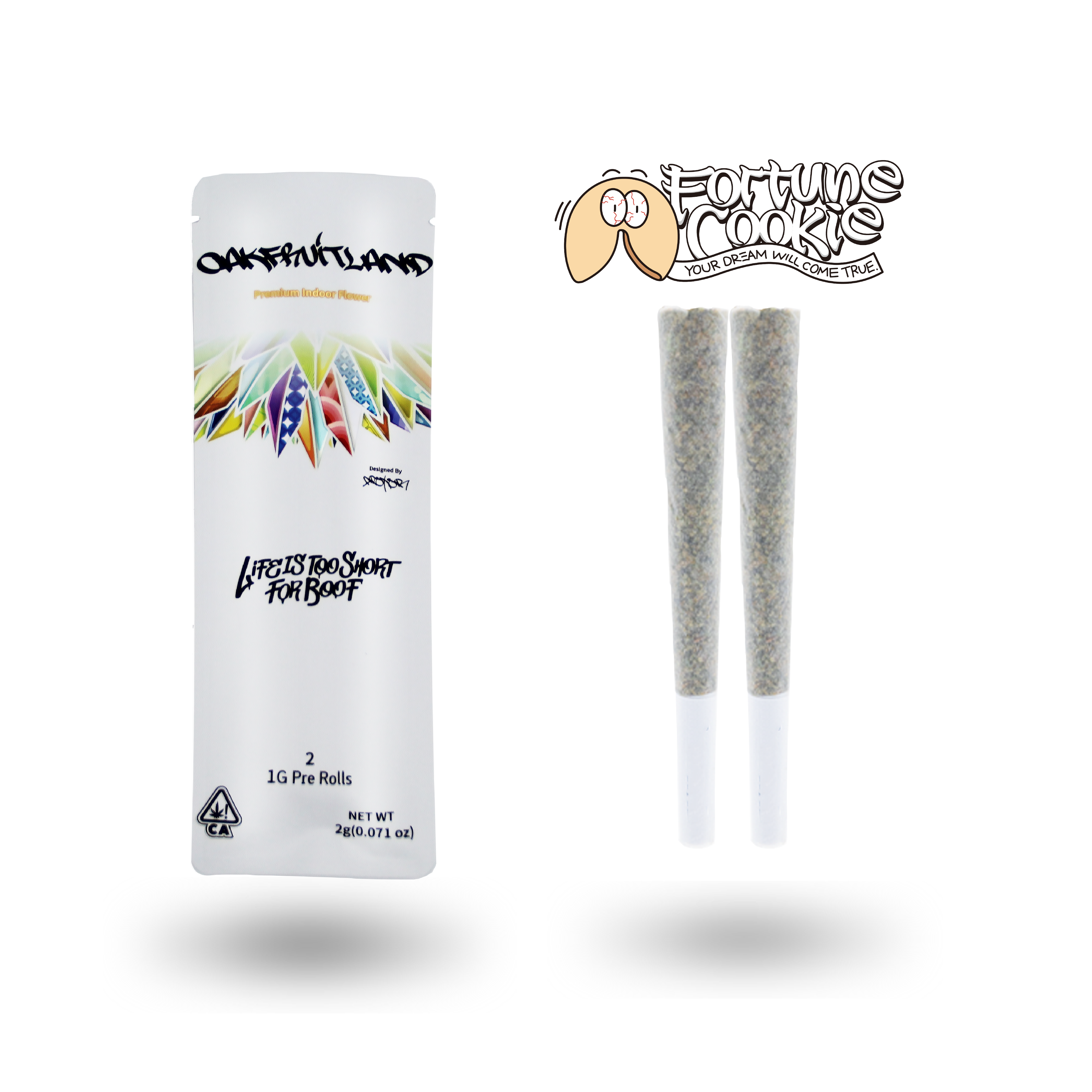 Photograph of product: Oakfruitland - Fortune Cookie (Hybrid) 2pk Preroll