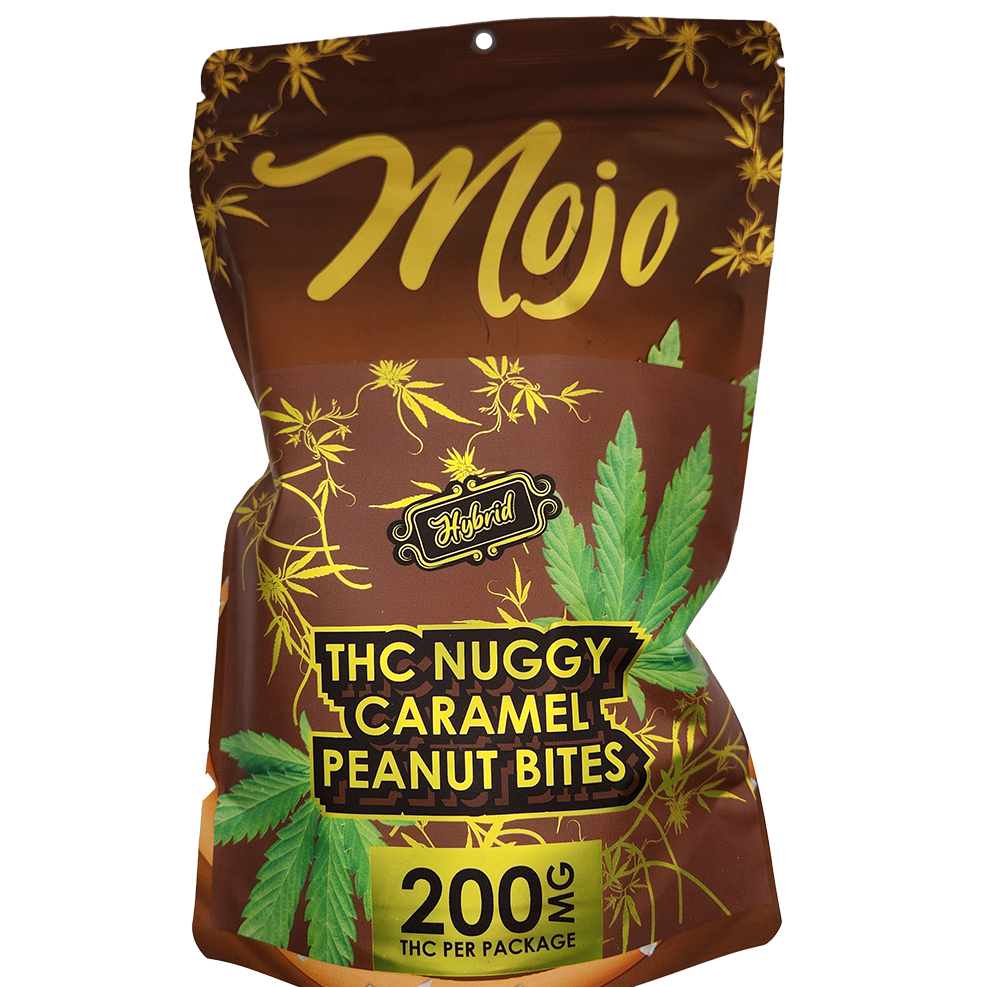 Photograph of product: Nuggy Caramel Peanut Bites | 200mg Hybrid | Mojo Chocolates