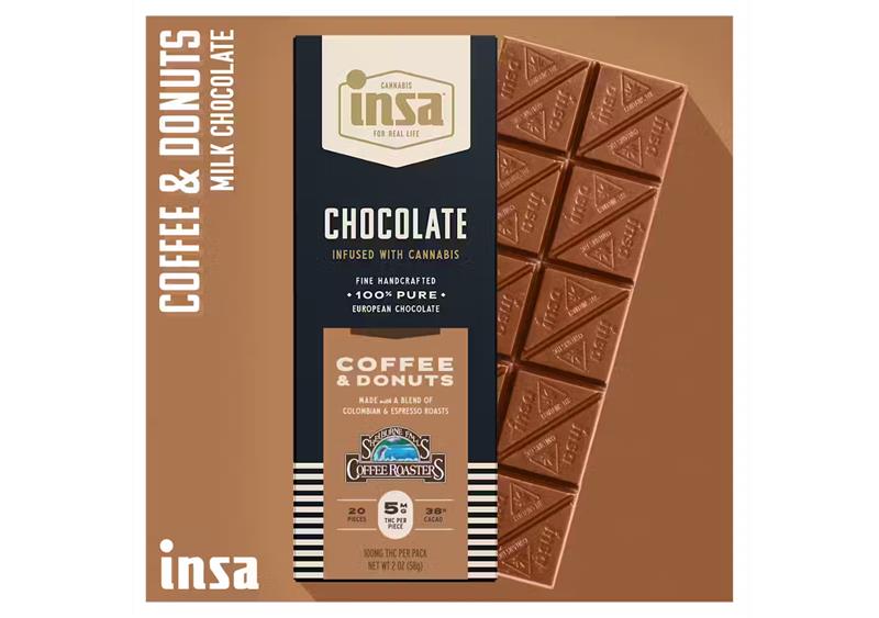 Photograph of product: Chocolate Bar 100mg - Coffee & Donuts