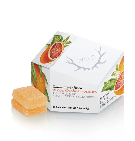 Photograph of product: Gummies | Blood Orange | 1:1 (TH-oui:CBC) | 10 pieces x 10 mg