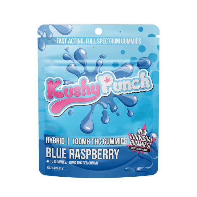 Photograph of product: Hybrid Blue Raspberry | 100MG Individual Gummies
