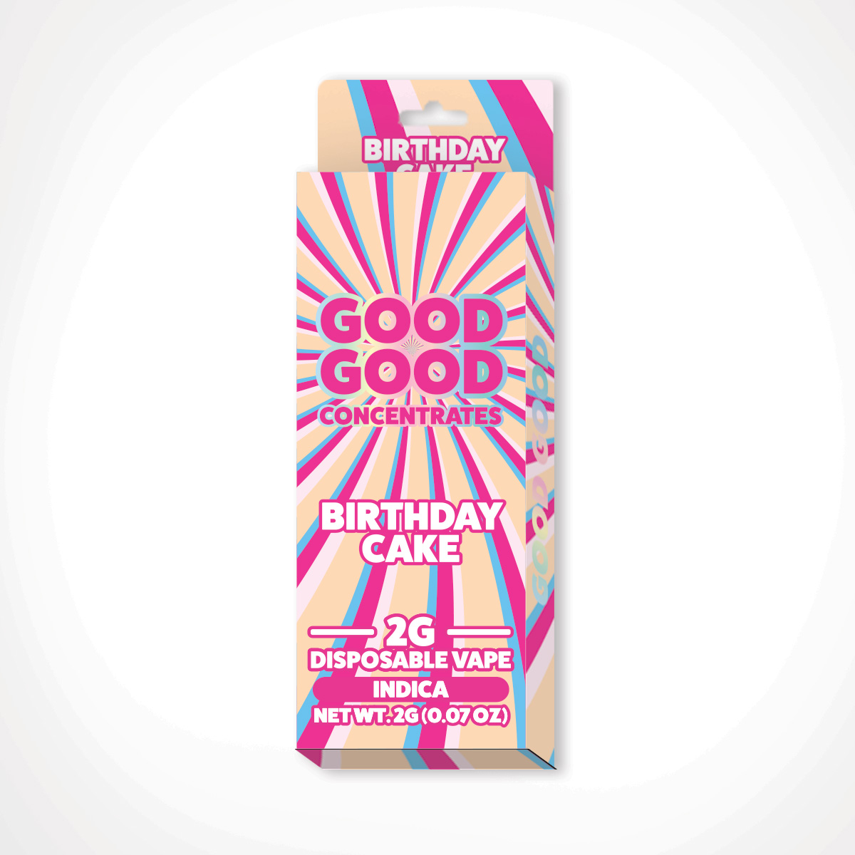 Photograph of product: Good Good 2g Disposable Birthday Cake