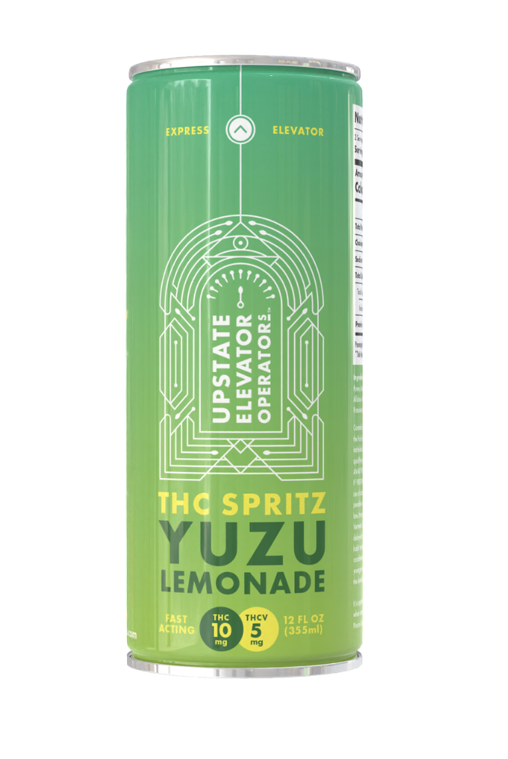 Photograph of product: Upstate Elevator | Yuzu Lemonade Spritz | 10mg TH-oui+5mg TH-ouiV Seltzer