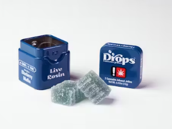 Photograph of product: Gummy - Drops 2pc - Blueberry 1:2.5:10