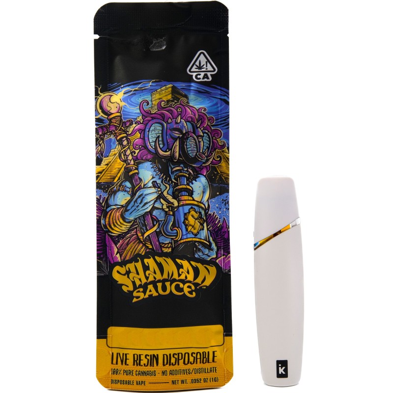 Photograph of product: White Romulan 1g Live Resin All In One Cart - Shaman Extracts