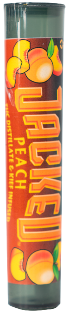 Photograph of product: Distillate & Kief Infused Peach - Pre-Roll Single (0.8g)