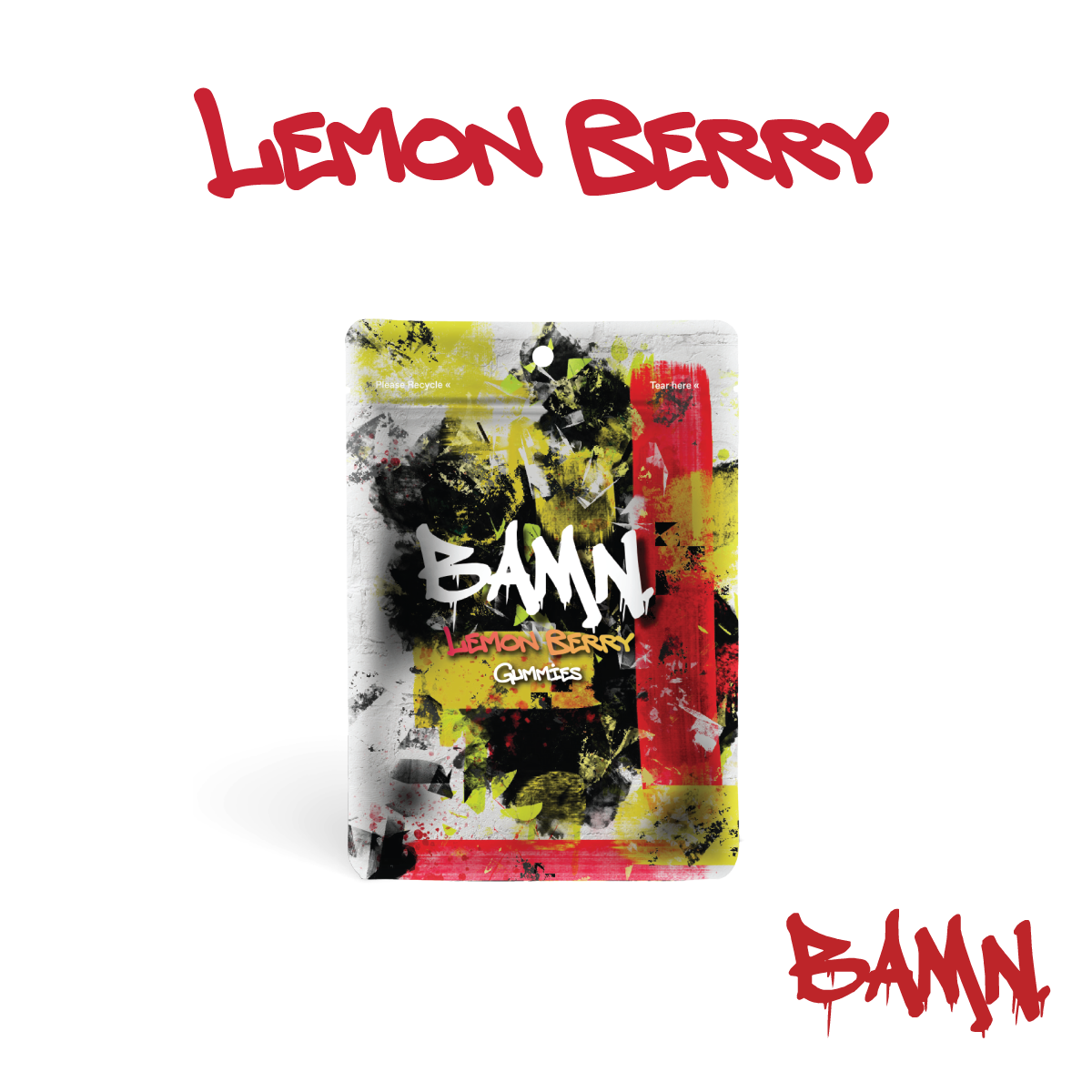 Photograph of product: BAMN Lemon Berry Gummies | 200mg