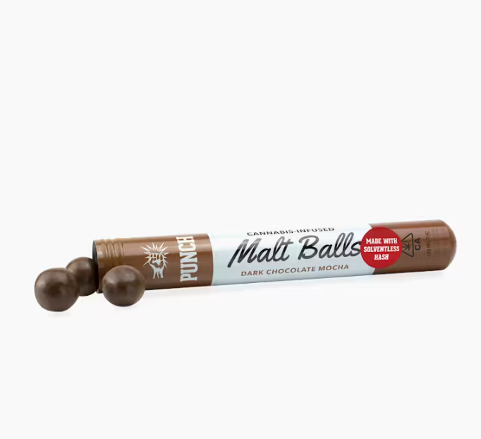 Photograph of product: Dark Chocolate Mocha [H] | 100MG 10PK Solventless Malt Ball | Punch
