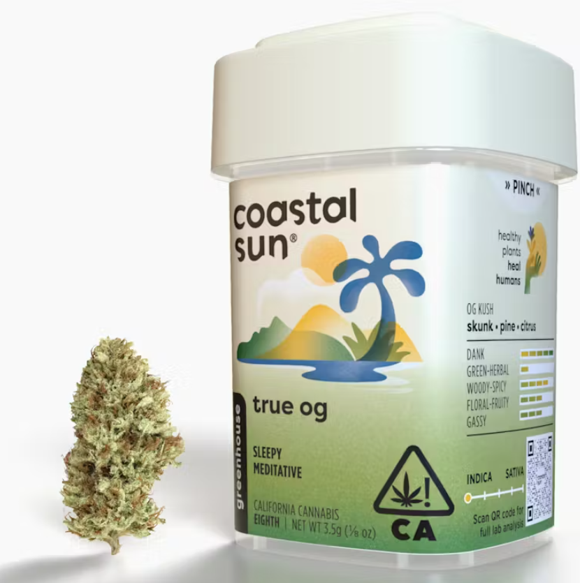 Photograph of product: True OG (I) 3.5g 8th - Coastal Sun