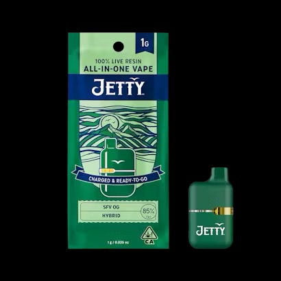 Photograph of product: JETTY - DISPOSABLE (MINI TANK LIVE RESIN) - Oui'd - GARLIC GROVE
