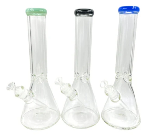 Photograph of product: GLASS - COLOR SPLASH - BEAKER BONG - 14"