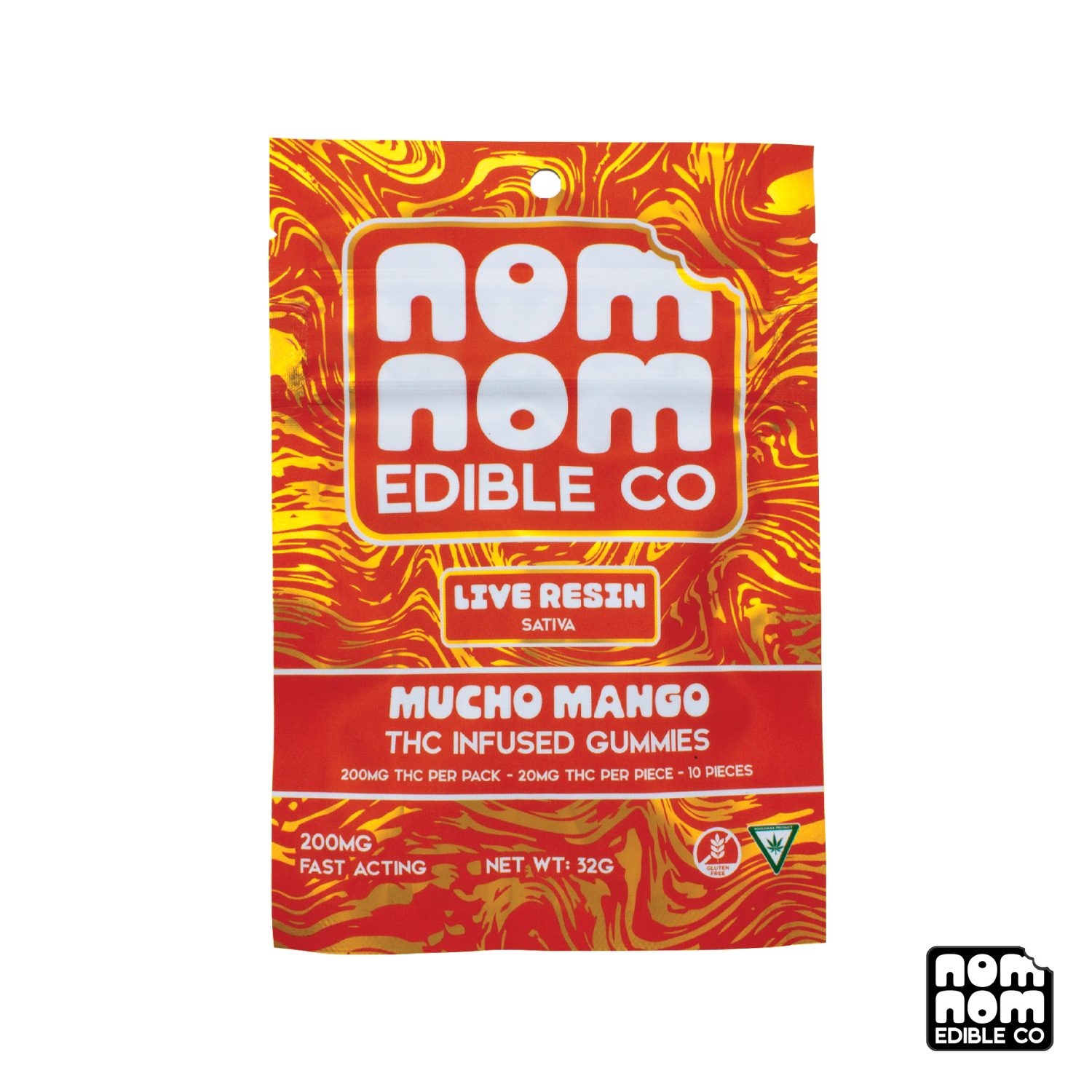 Photograph of product: Mucho Mango Live Resin Gummies | 200mg