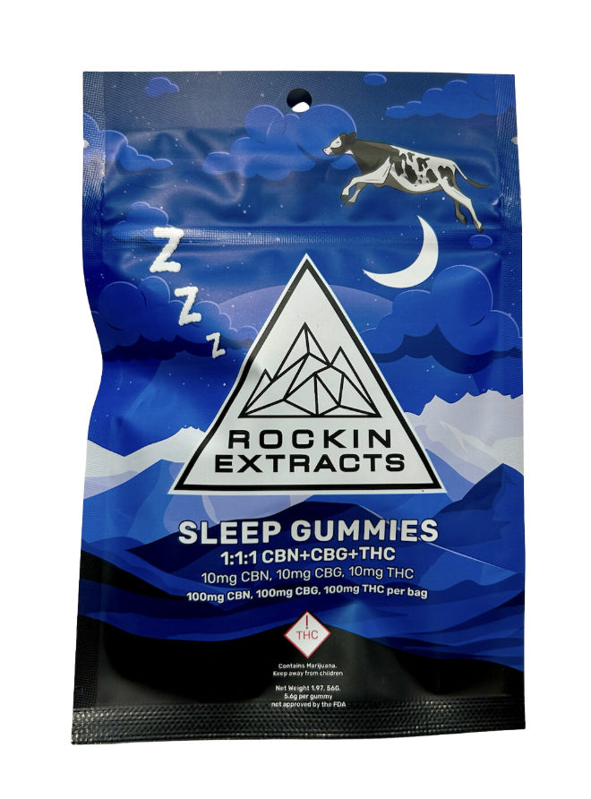 Photograph of product: Stoned Gummies - Sleep 1:1:1 CBN:CBG:TH-oui - Kiwi