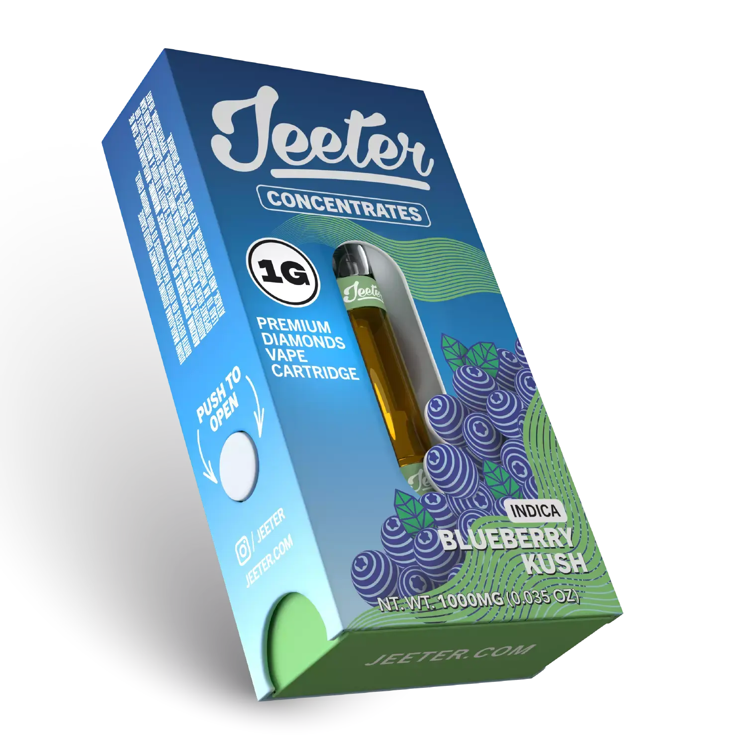 Photograph of product: Jeeter - Cartridge Liquid Diamonds - Blueberry Kush (I) (1.0g)