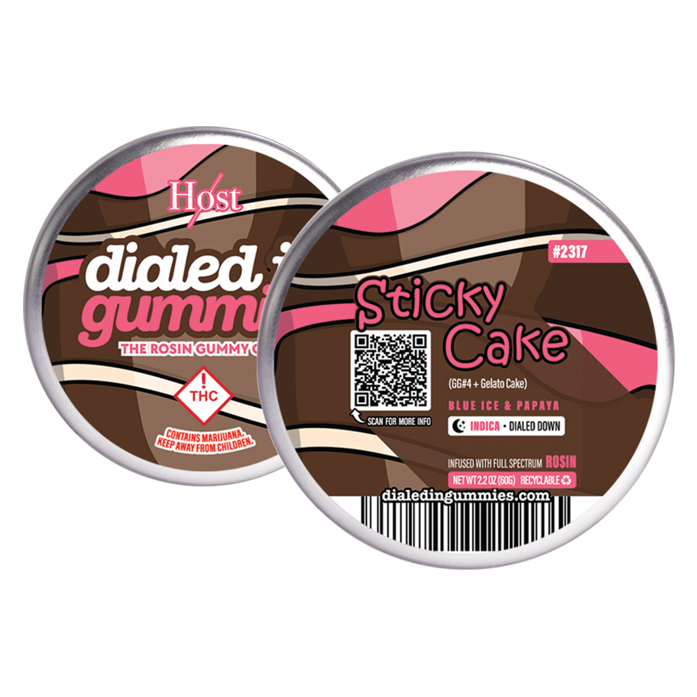 Photograph of product: Sticky Cake (I) Live Rosin Infused Gummy Multipack 100mg