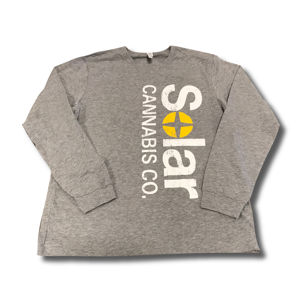 Photograph of product: Solar Oui'd Co. Logo Long Sleeve | Vertical | Gray | XXXL