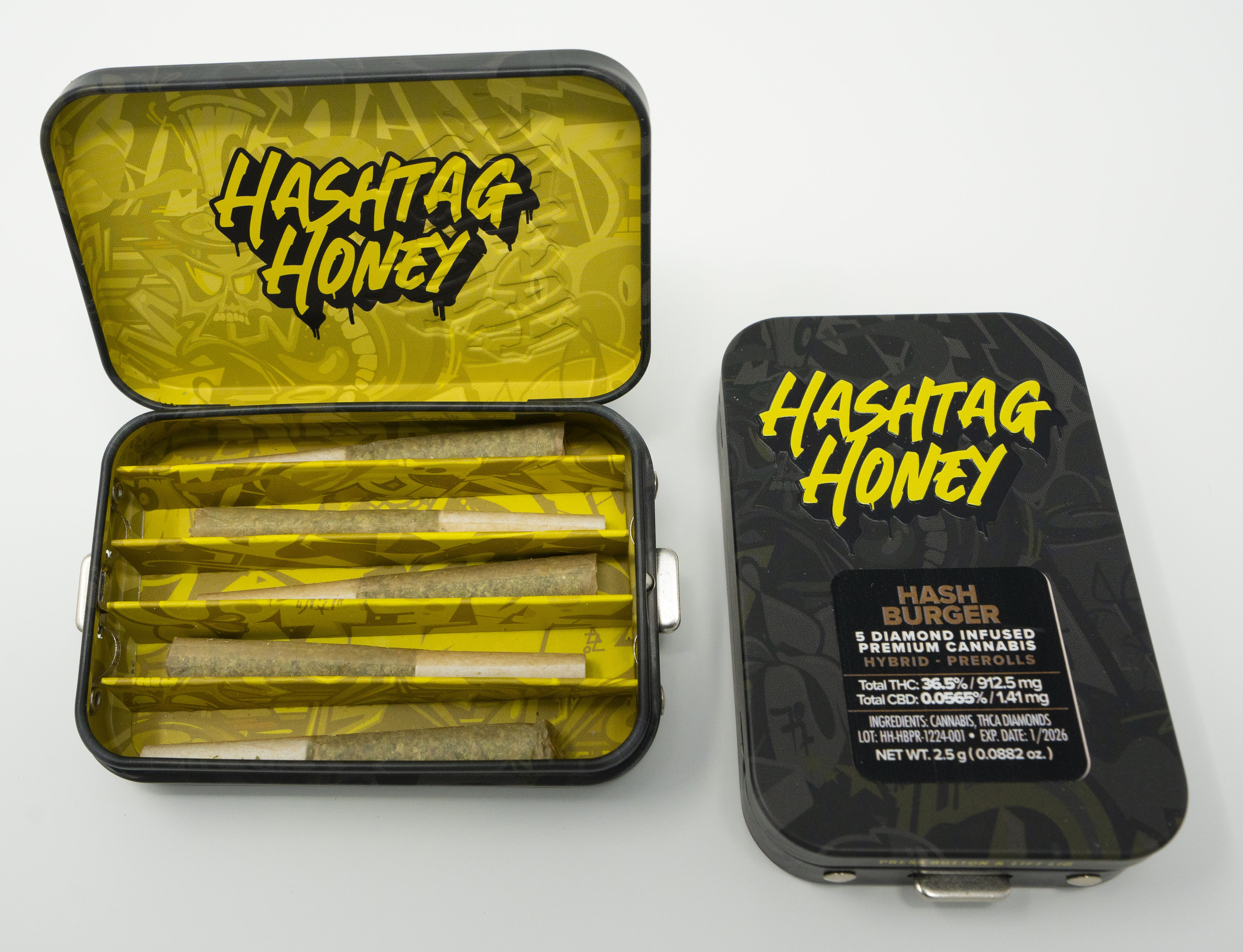 Photograph of product: au chocolattag Honey au chocolat Burger 5 Diamond Infused Pre-Rolls (2.5G) Hybrid