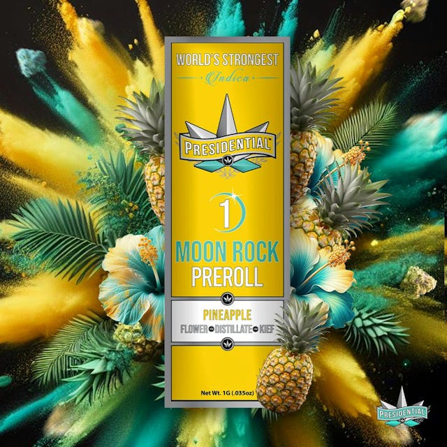 Photograph of product: Presidential Moon Rock Preroll - Pineapple (1g) - 