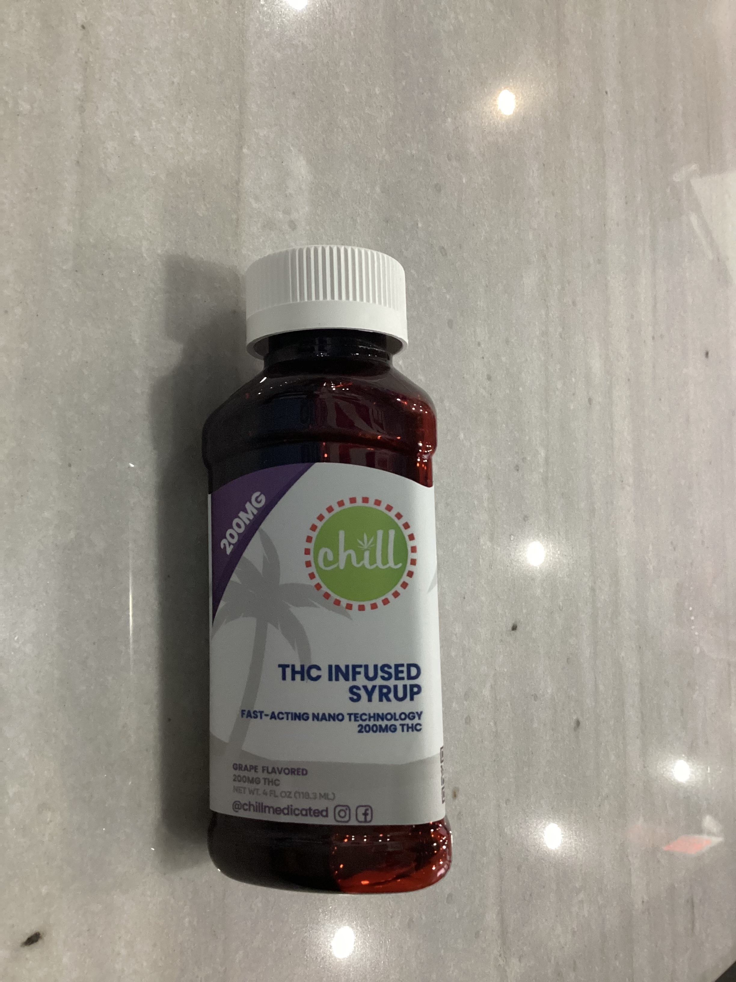 Photograph of product: CHILL MEDICATED | SYRUP 200MG | GRAPE