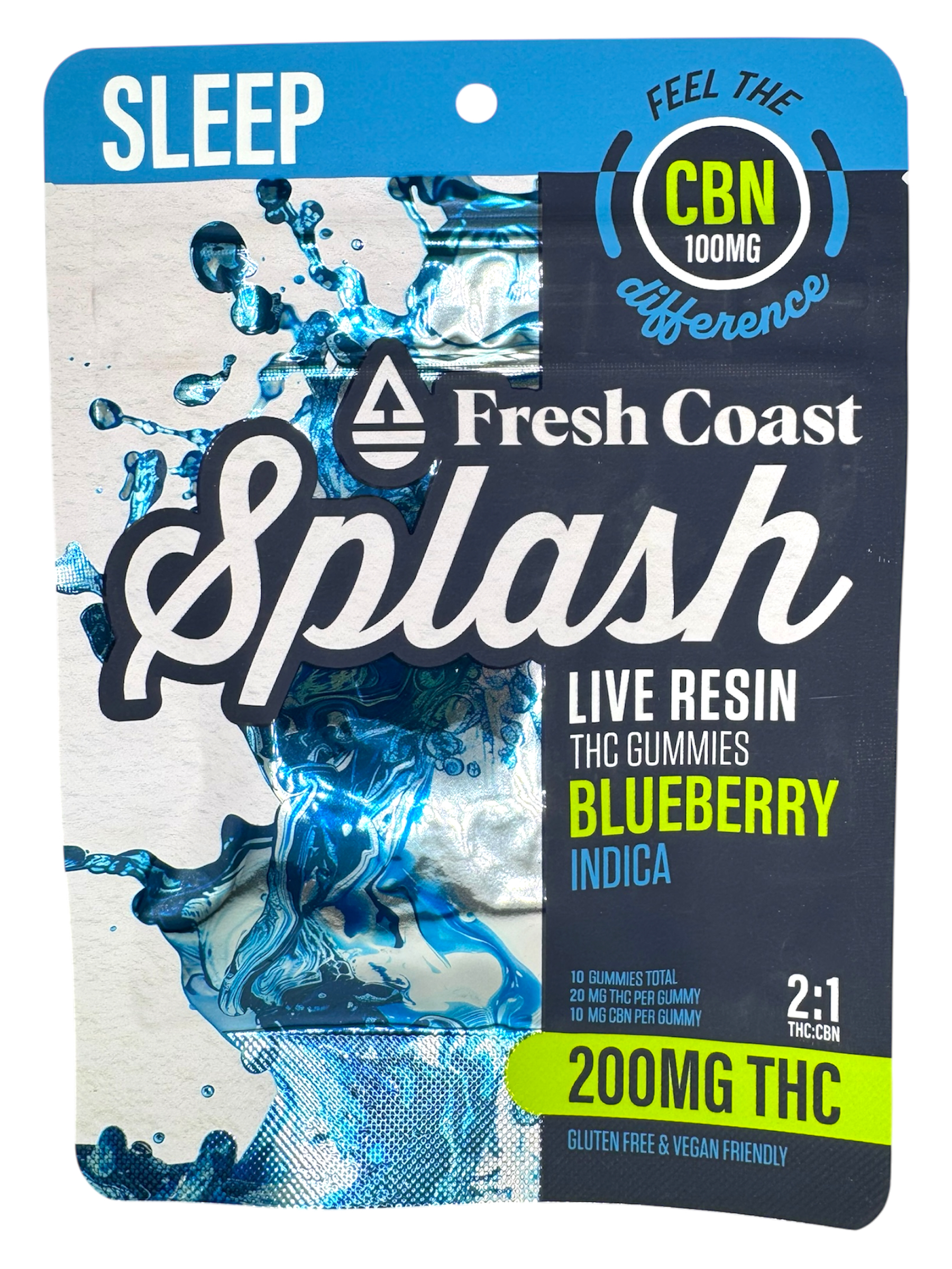 Photograph of product: 200mg Blueberry Splash Gummies W/ Cbn