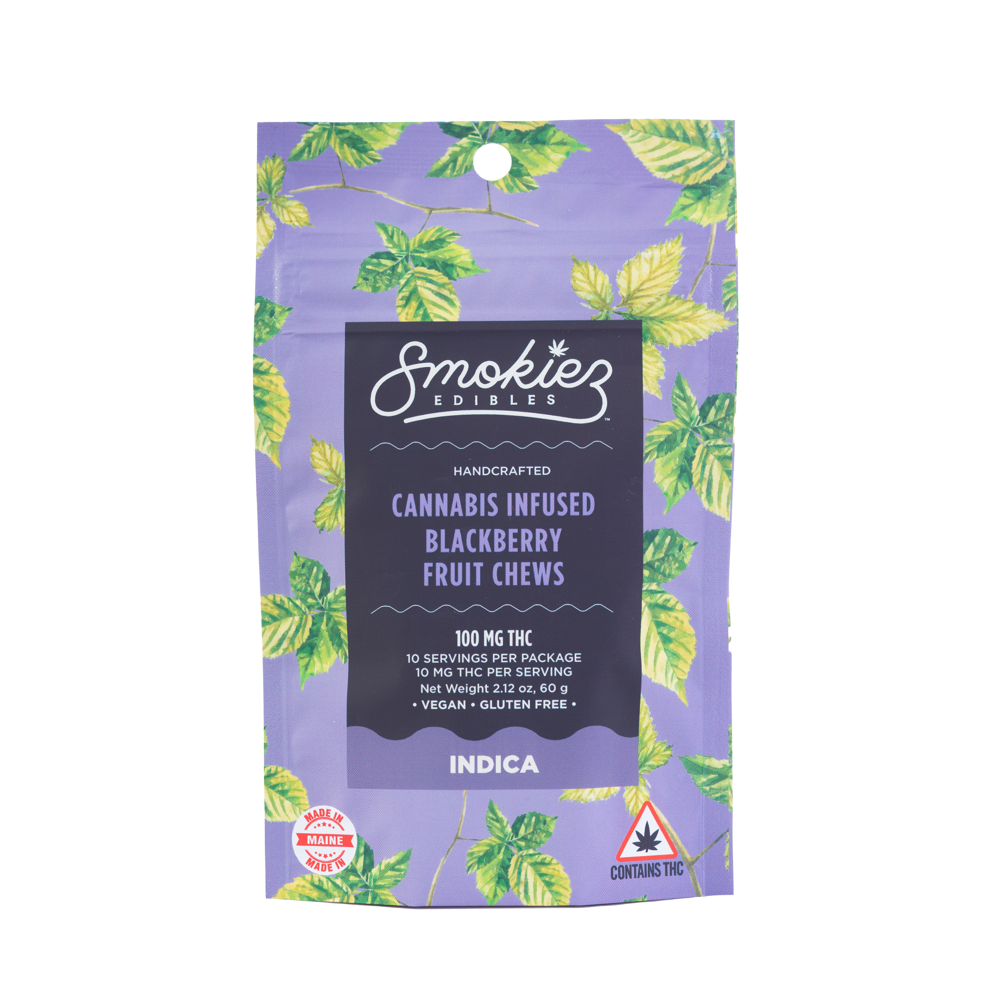 Photograph of product: 100mg Blackberry Fruit Chews