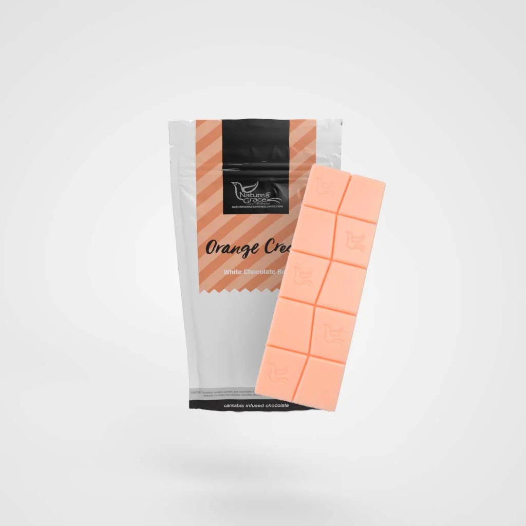 Photograph of product: NGW Chocolate Bar 100mg: Orange Cream