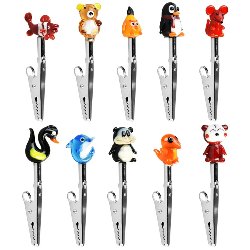 Photograph of product: Glass Animal Memo Roach Clips 3" assorted