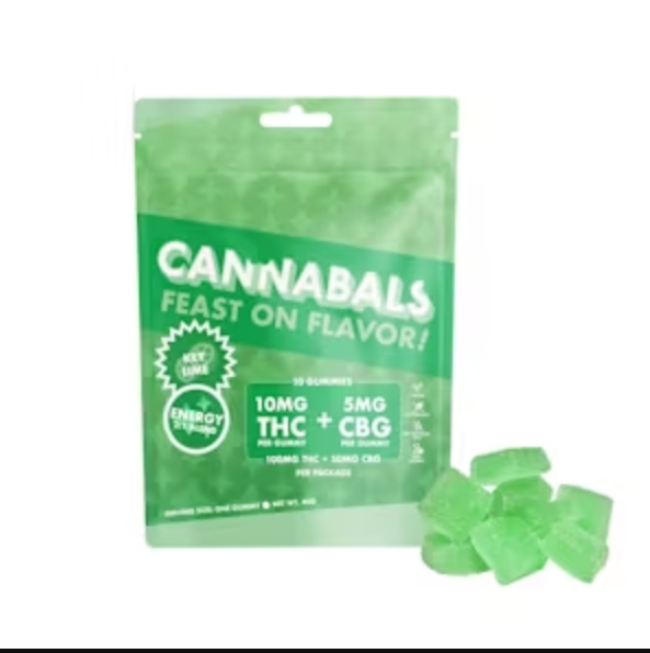 Photograph of product: Cannabals | Key Lime | 100mg Energy Gummies
