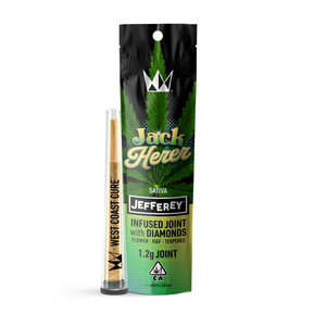 Photograph of product: [WEST COAST CURE] INFUSED PREROLL SINGLE - JEFFEREY - 1.2G - JACK HERER (S)
