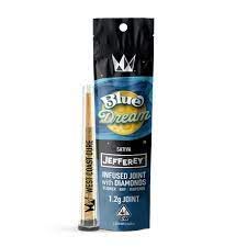Photograph of product: D. West Coast Cure -Jefferey- 1.2g Diamond Infused Pre Roll - Blue Dream - 