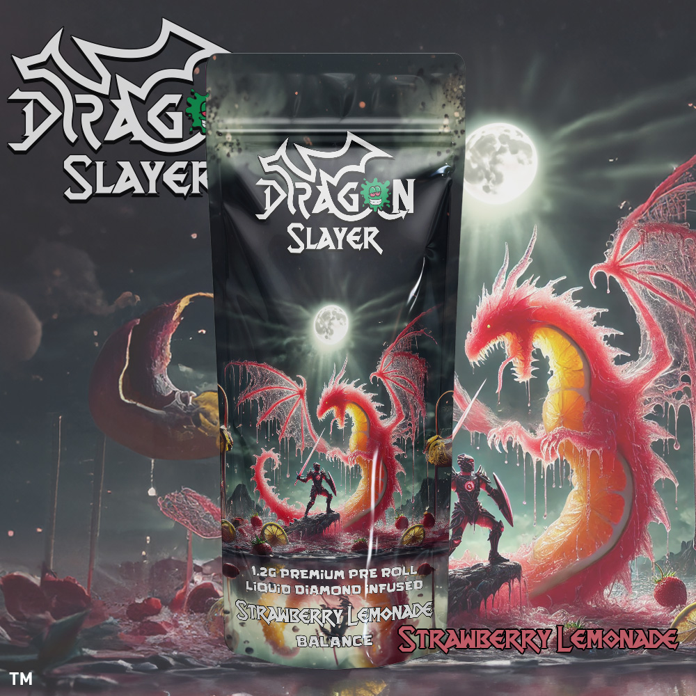 Photograph of product: Dragon Slayer - Strawberry Lemonade1.2g Infused Pre-Roll