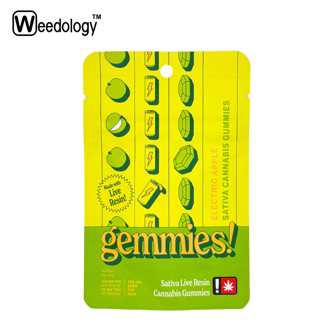 Photograph of product: Gemmies 10pk ELECTRIC APPLE 100mg gummies