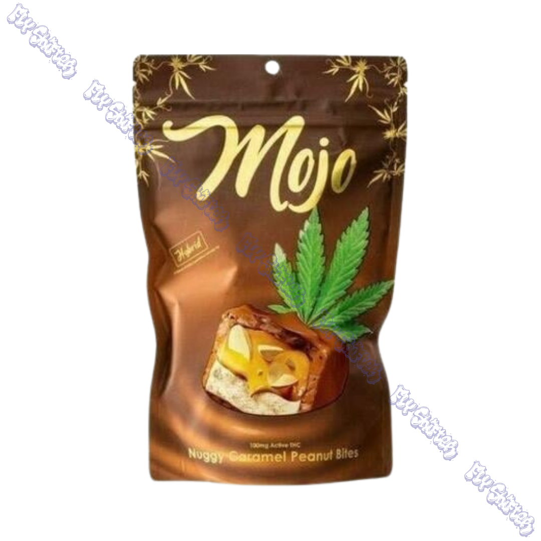 Photograph of product: Mojo Nuggy Caramel Peanut Bites 200mg