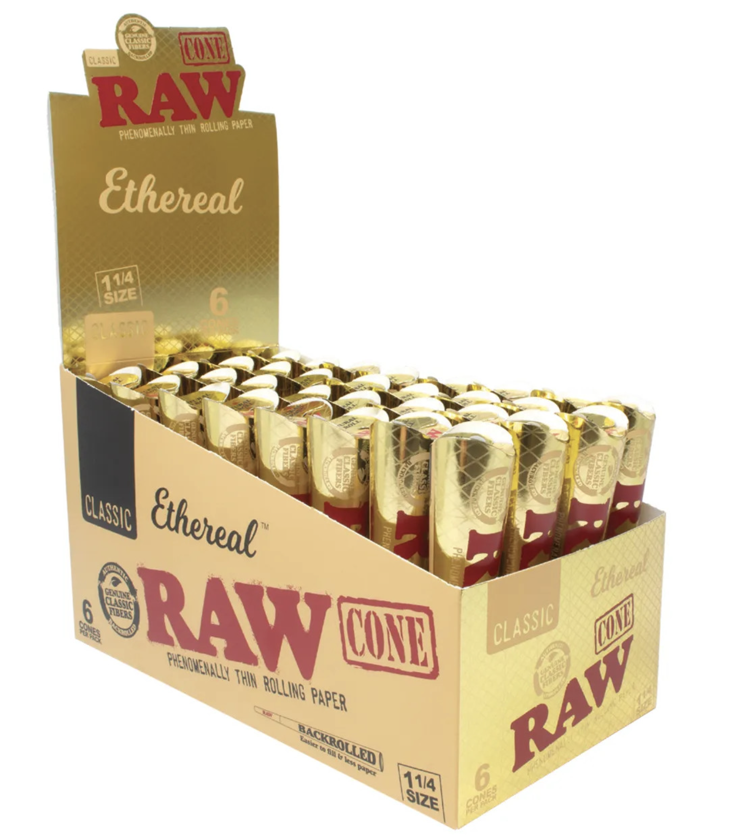 Photograph of product: RAW | Ethereal 1 1/4 | 6/pk Cones