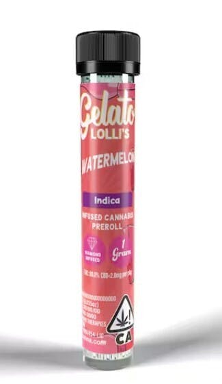 Photograph of product: Gelato 1.2g Watermelon Infused Pre-Roll