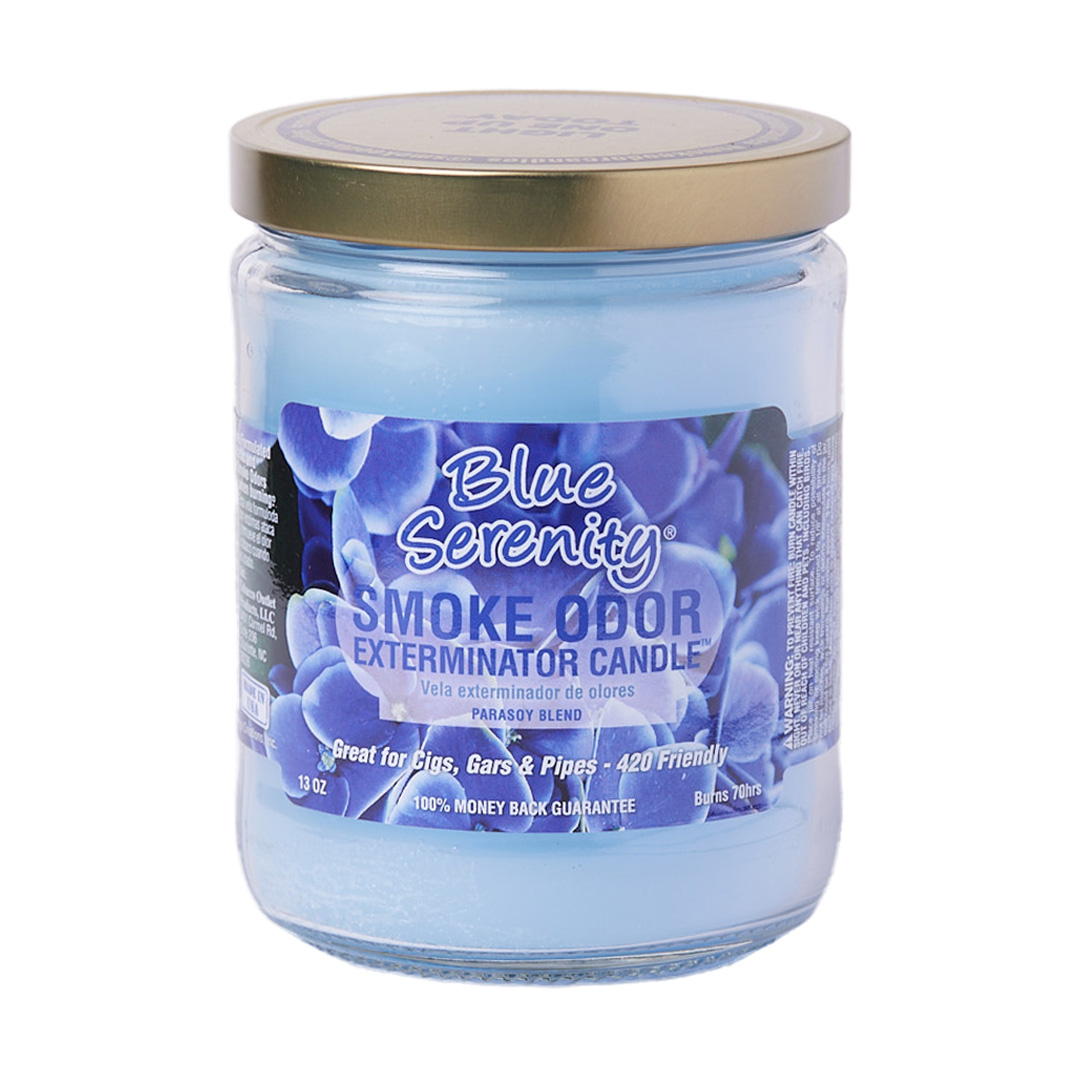 Photograph of product: Blue Serenity Smoke Odor Exterminator Candle
