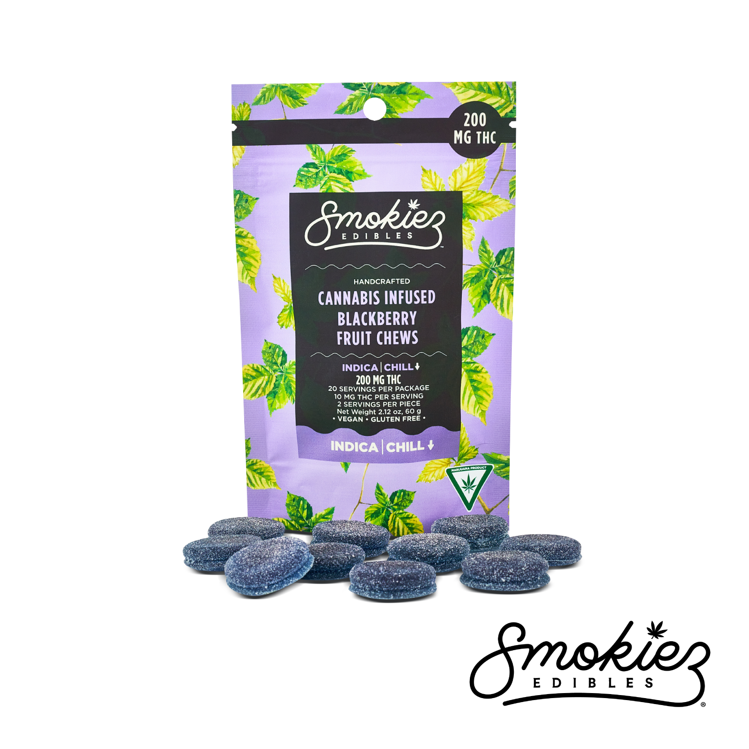 Photograph of product: Sweet Blackberry Fruit Chews | 200mg
