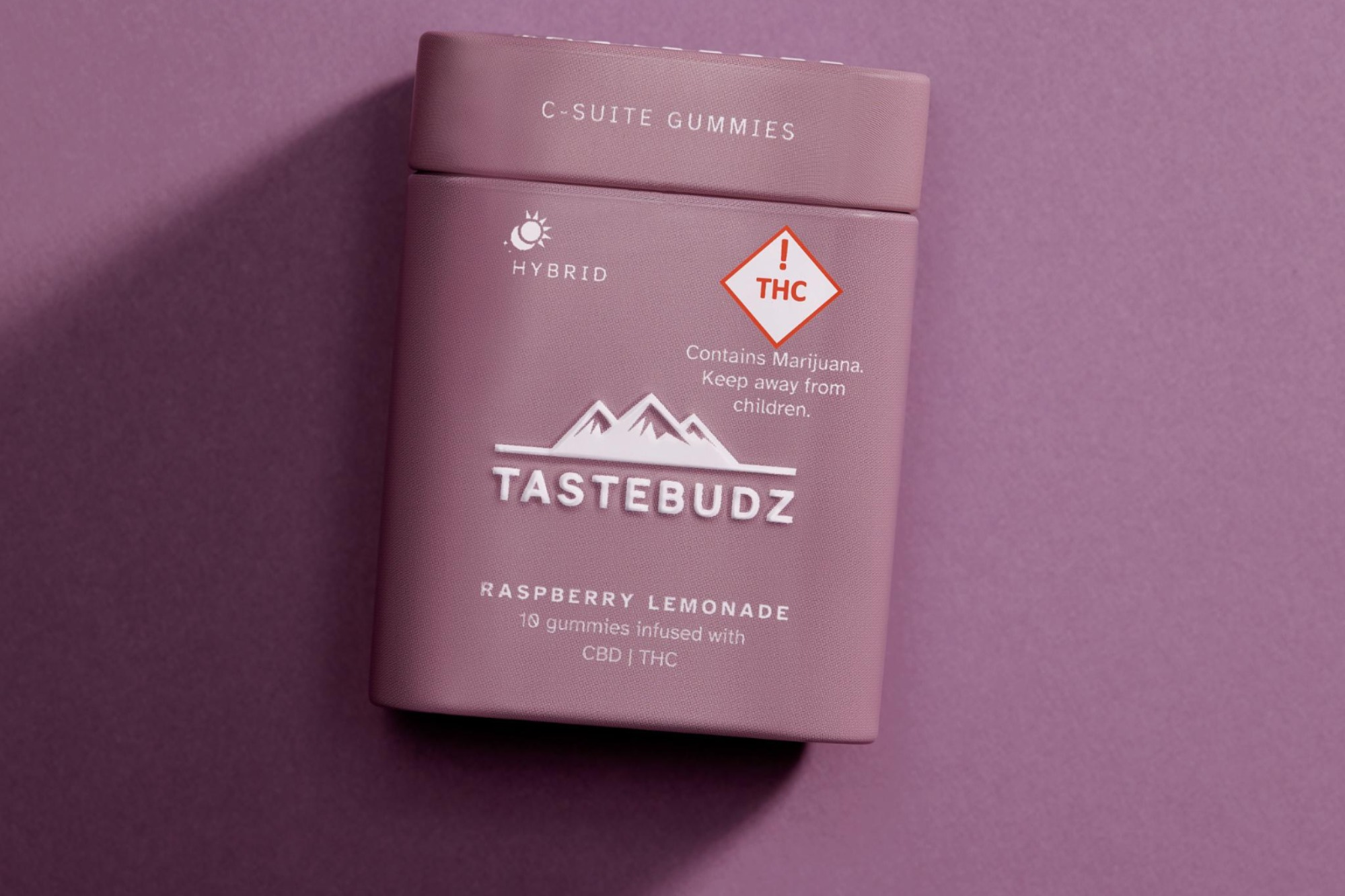 Photograph of product: TasteBudz Gummies 50:1 Hybrid: Raspberry Lemonade