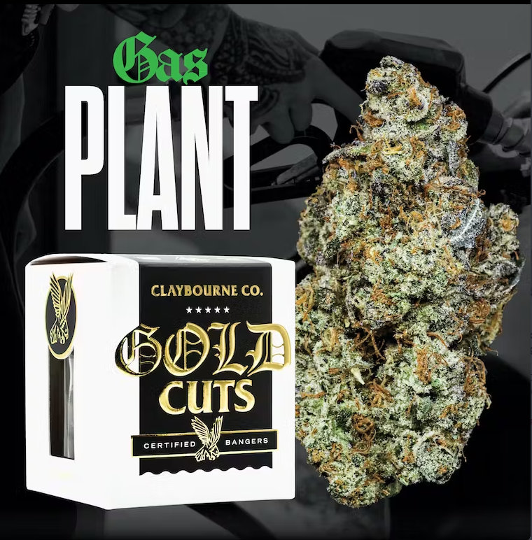 Photograph of product: Claybourne Co Gold Cuts Gas Plant Oui'd Flower 3.5g
