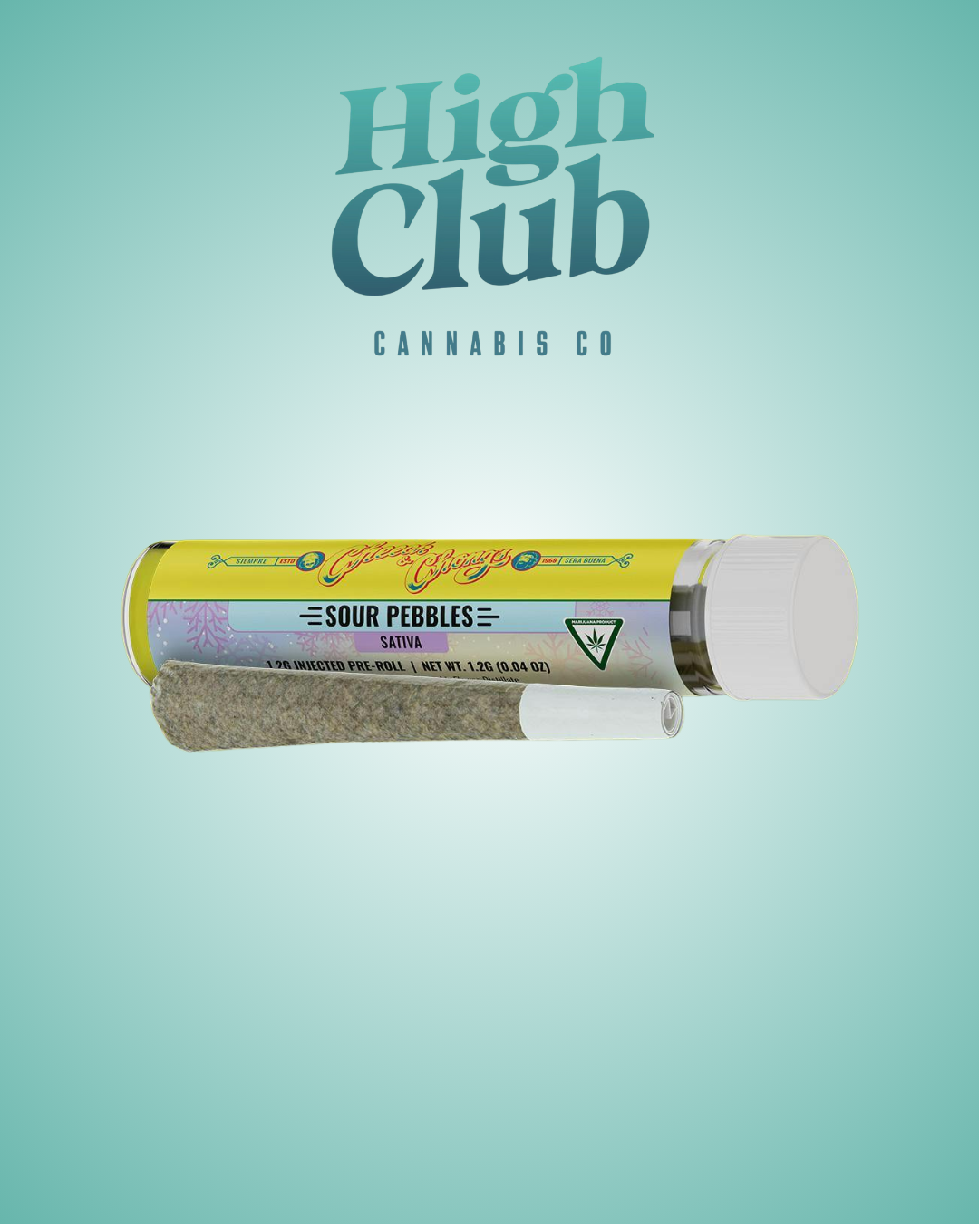 Photograph of product: Cheech & Chong | Sour Pebbles Injected PreRoll