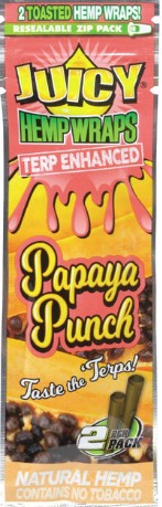 Photograph of product: Juicy Hemp Wraps - Papaya Punch - 2pk