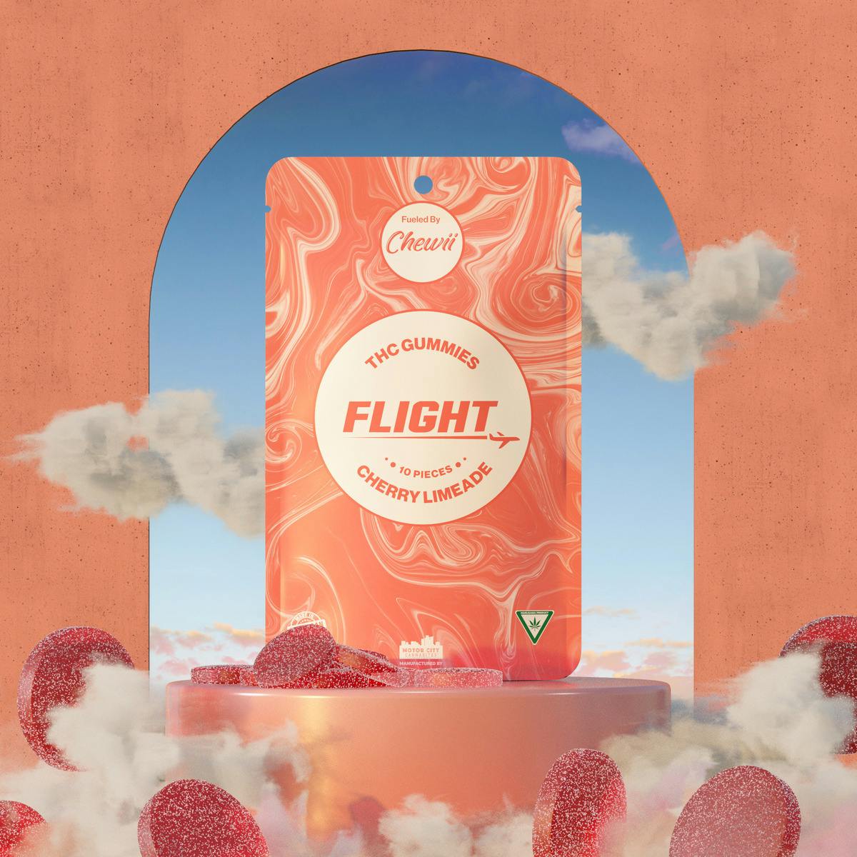 Photograph of product: Chewii Flights | 200mg Gummies | Cherry Limeade