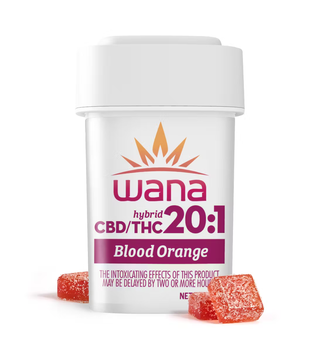 Photograph of product: Blood Orange | Classic | 20:1 CBD:THC | Gummies 100mg
